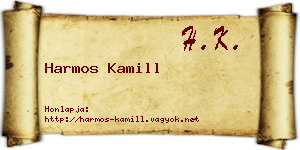 Harmos Kamill névjegykártya